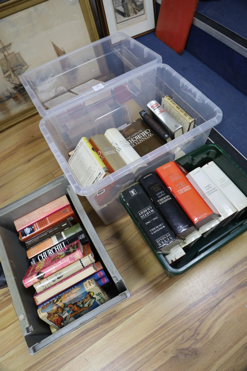 A quantity of books mostly relating to Winston Churchill